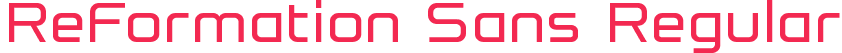 ReFormation Sans Regular